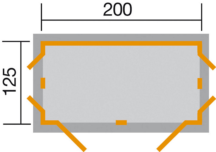 Abri de jardin + plancher Weka Garten kompakt T1 en bois coloris anthracite/blanc ép.19 mm surface extérieure 3,47 m²
