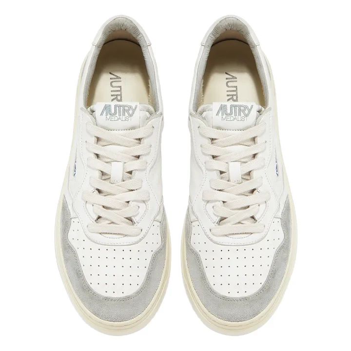 Autry Baskets Medalist Low Cuir de Chèvre/Suede | Gris