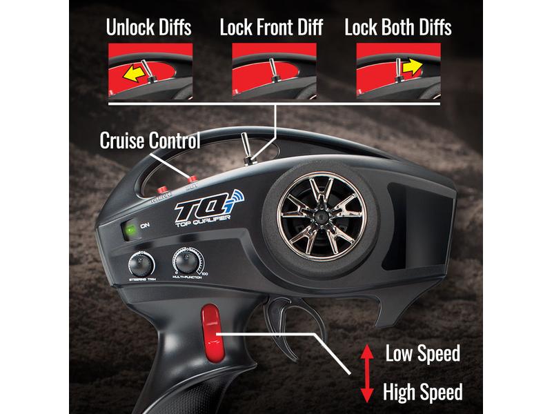 Traxxas Scale Crawler TRX-4 Ford Bronco 2021, Rot ARTR, 1:1 TRX-4 Rockcrawler mit 2-Gang Getriebe, Differentialsperre und offizieller 2021 Ford Bronco Karosserie