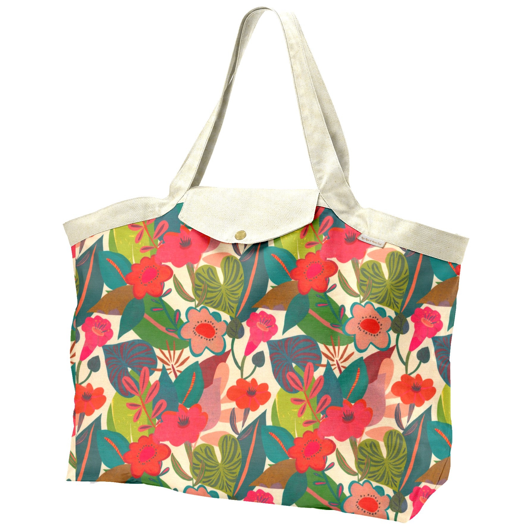 Sac Cabas Grand Fleurs Des Iles