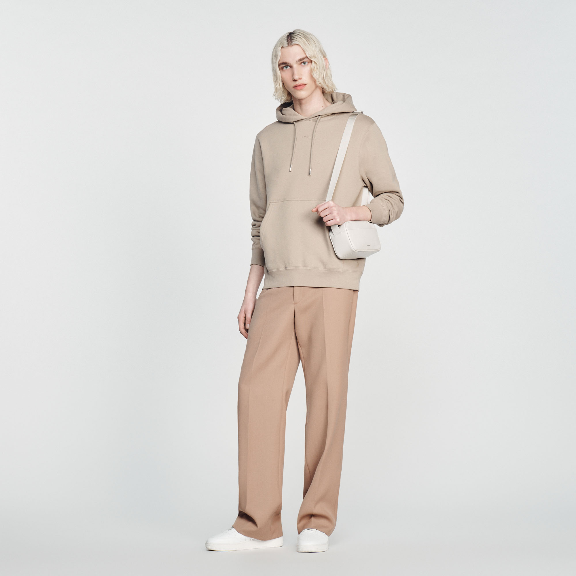 Hoodie Homme brode en coton biologique