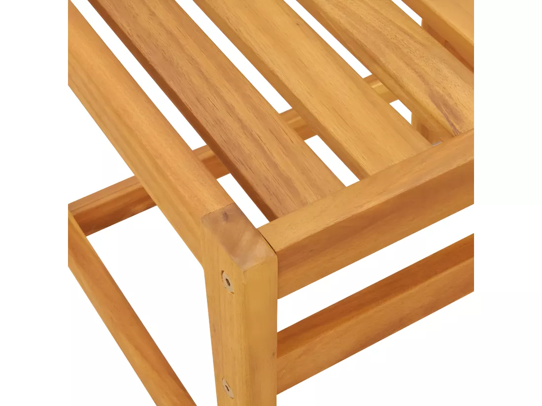 Ensemble de balcon 3 pièces bois d'acacia solide