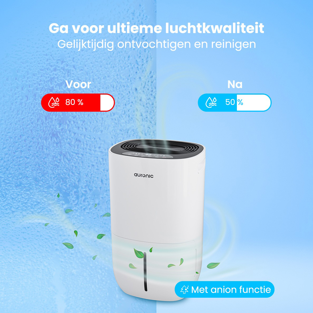 Auronic Pro Plus Series 16 liter luchtontvochtiger  - White