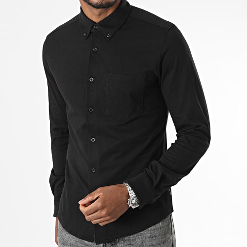 Chemise Manches Longues Slim Noah 22027665 Noir