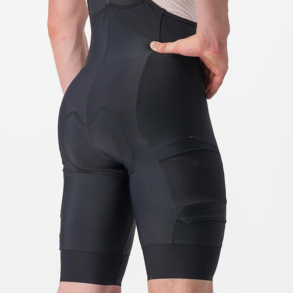 Castelli Unlimited Cargo Gravel Fietsbroek Kort Zwart Heren