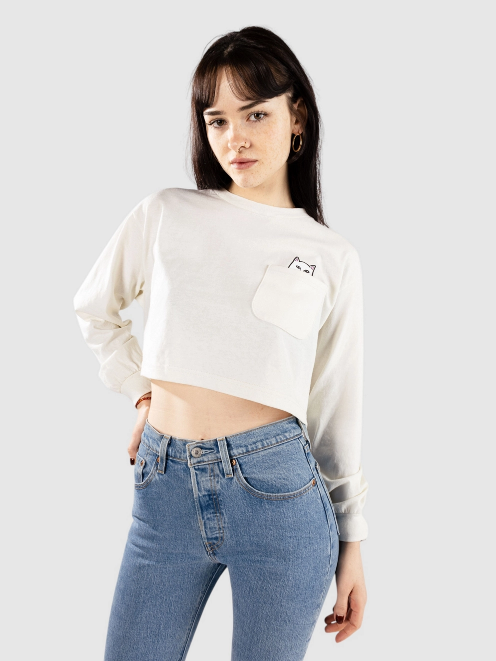 RIPNDIP Long Nermal Cropped Long Sleeve T-Shirt dye