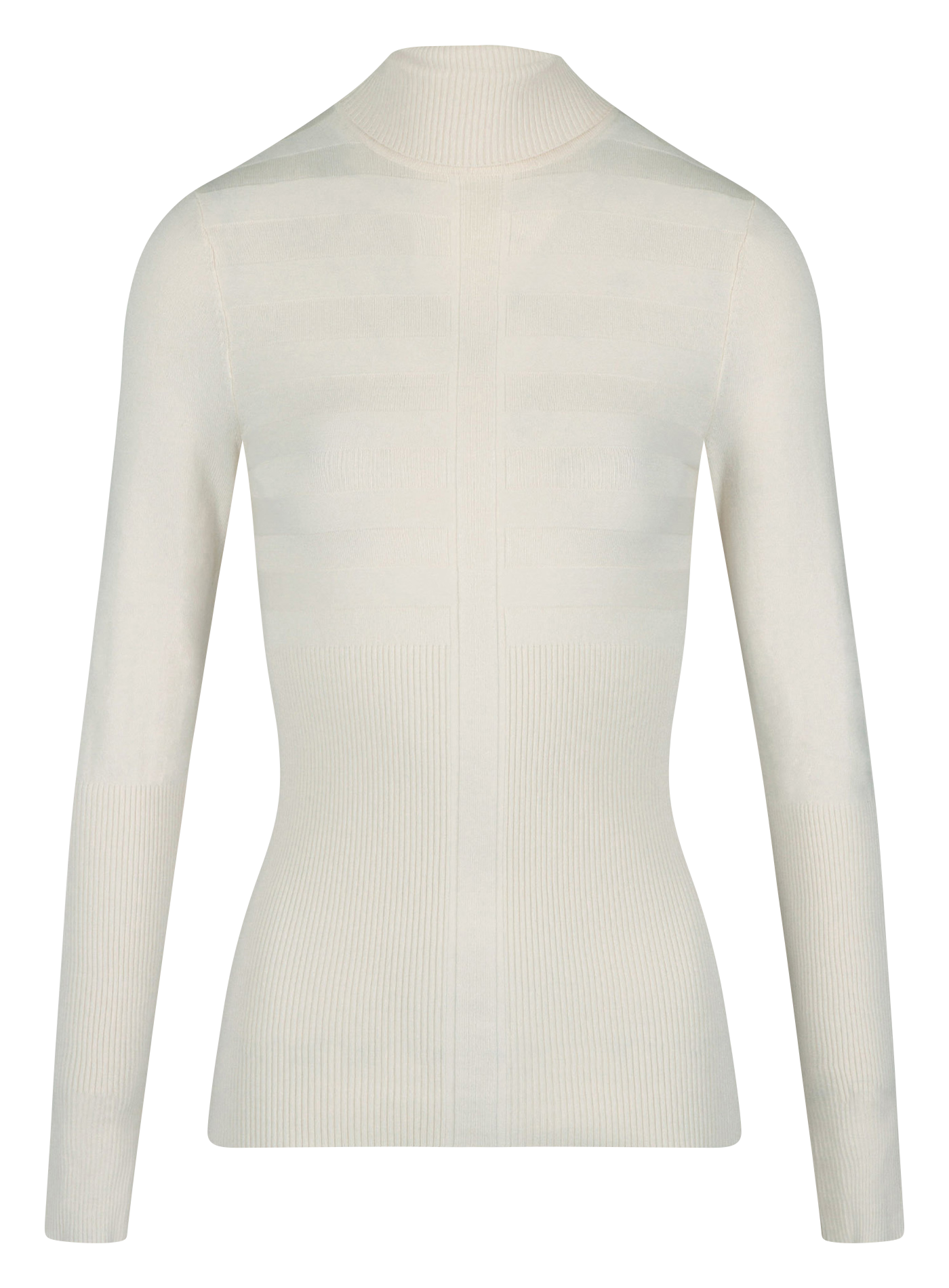MENTOSA - Pull col montant en maille | Blanc