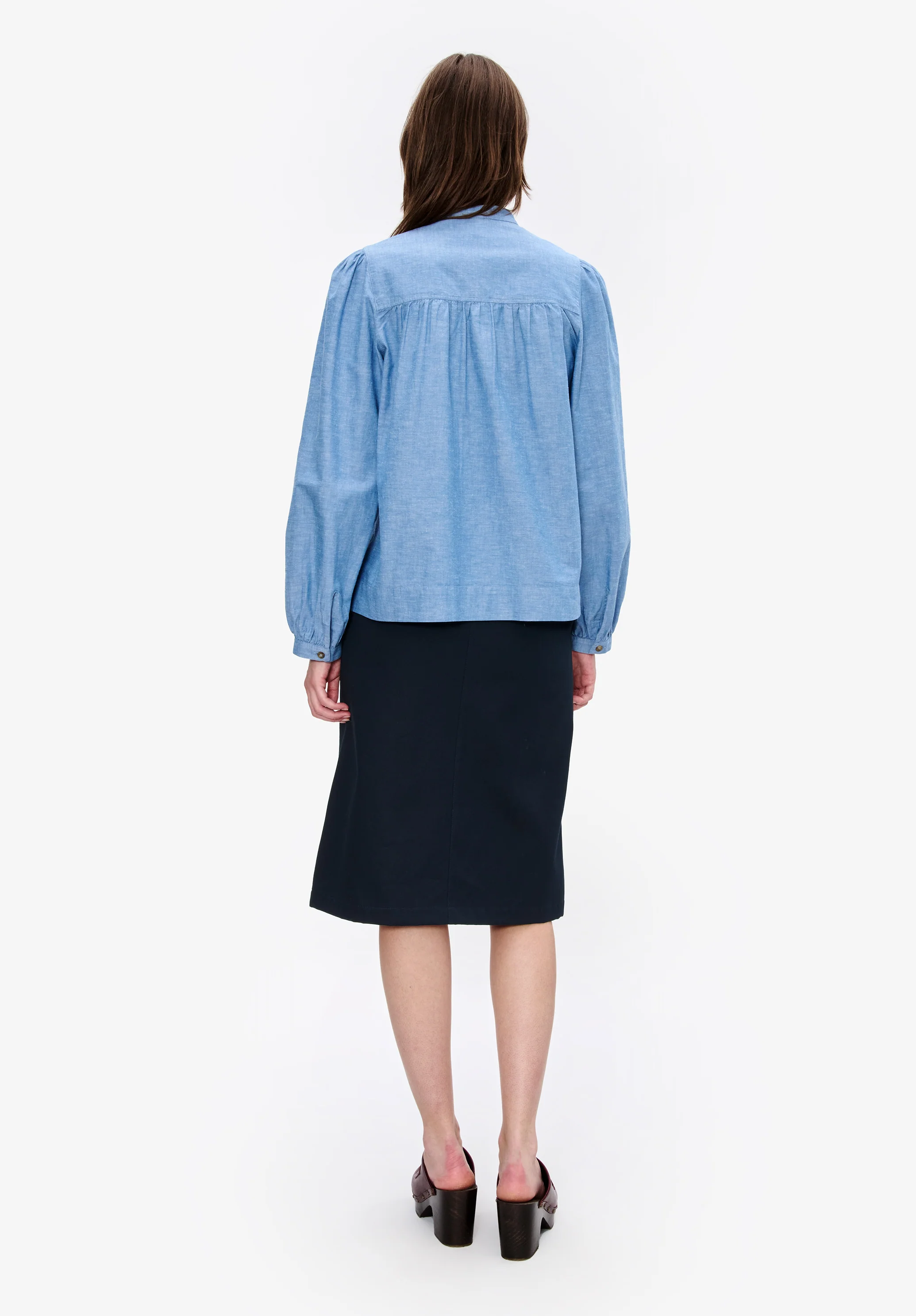 blouse babydoll - Bleu