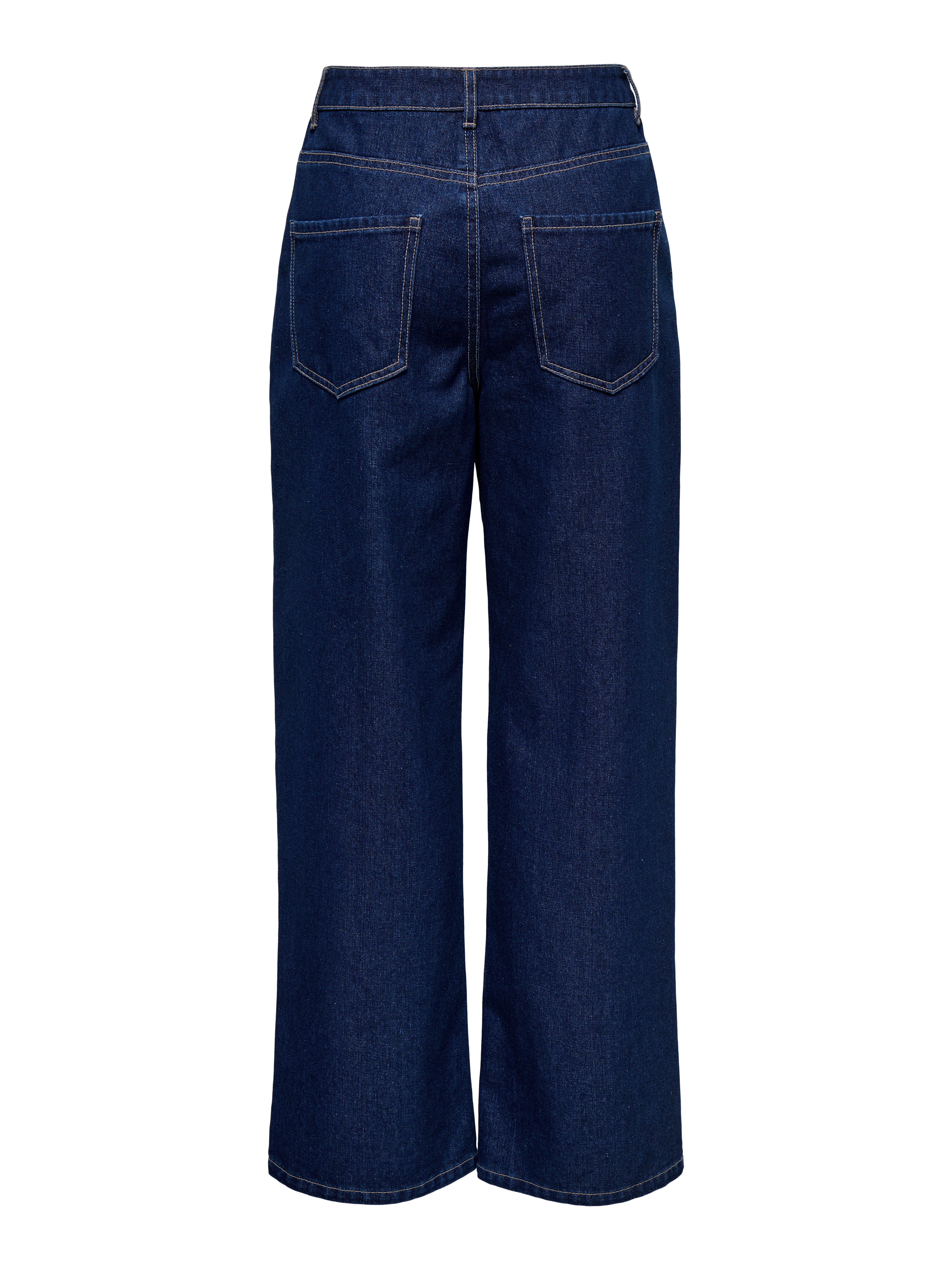 JDYSALLY Hohe Taille Gerade geschnitten Jeans Dark Blue Denim