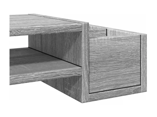 Support de moniteur avec rangement sonoma gris bois ingénierie