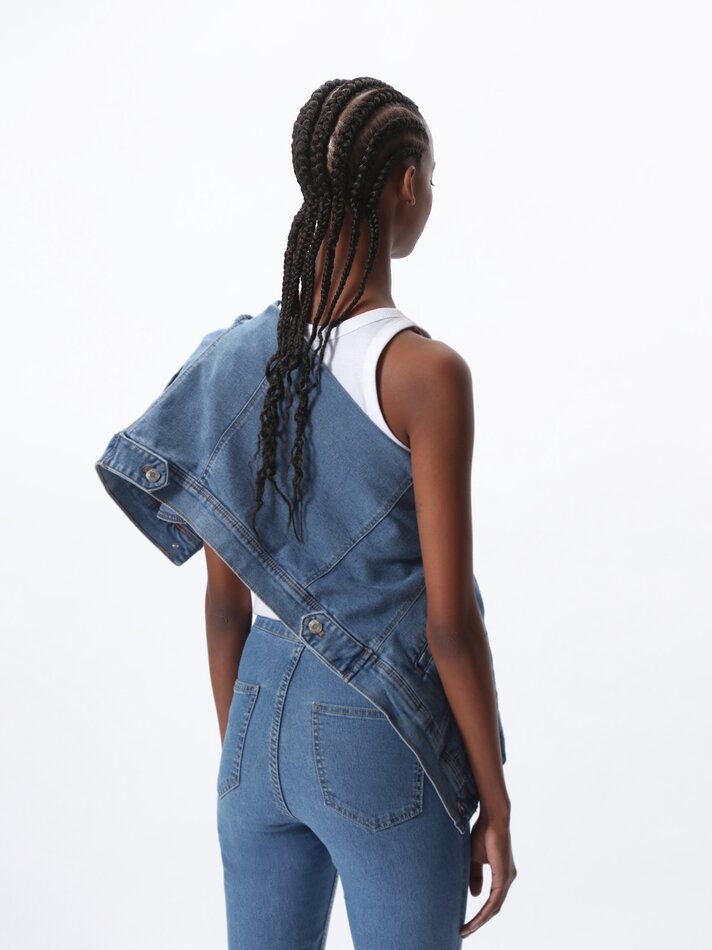 Calça jeans jegging - Azul
