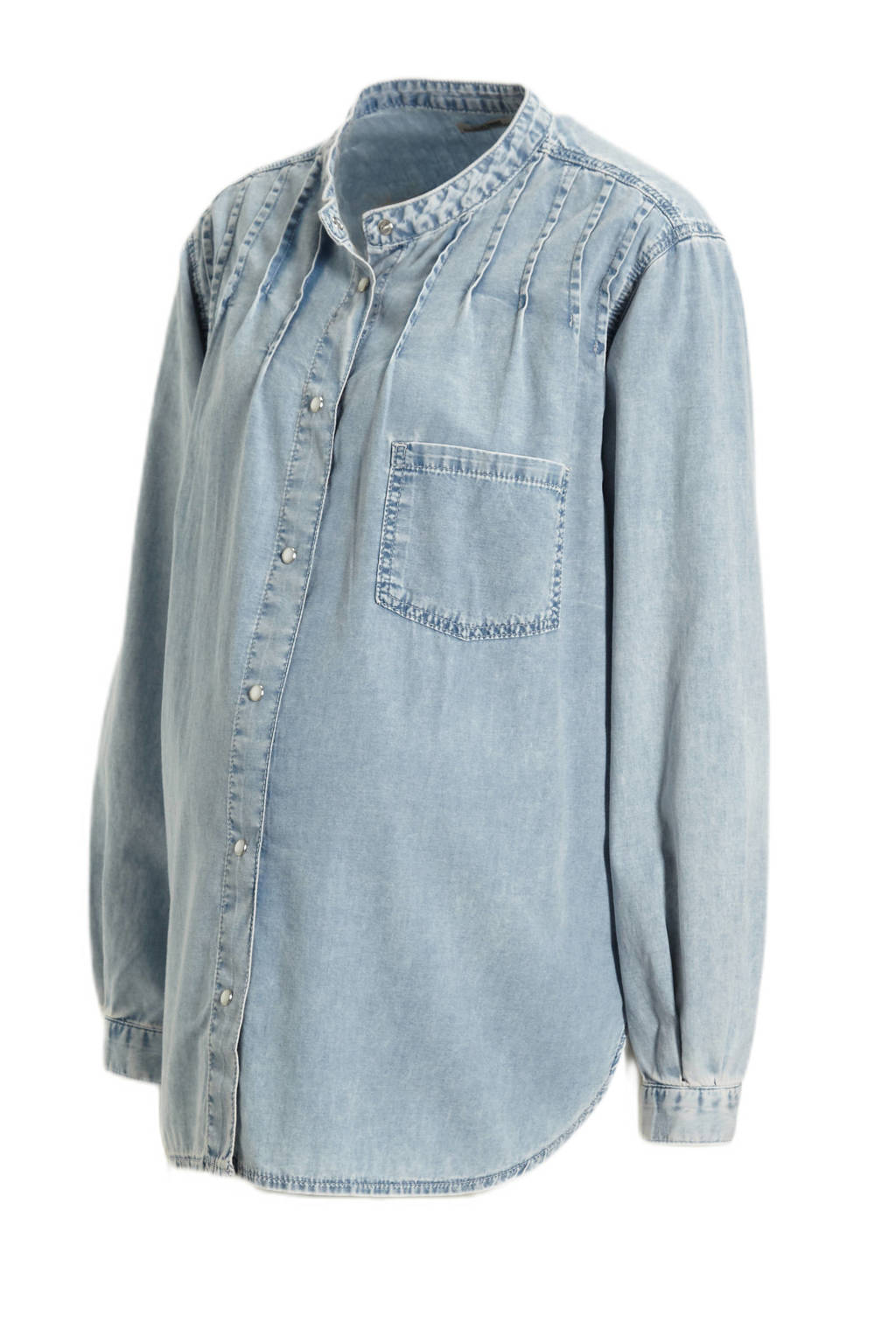 LOVE2WAIT denim zwangerschapsblouse light blue denim