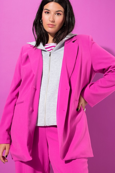 Blazer, oversized, Kapuze, Komplettfutter