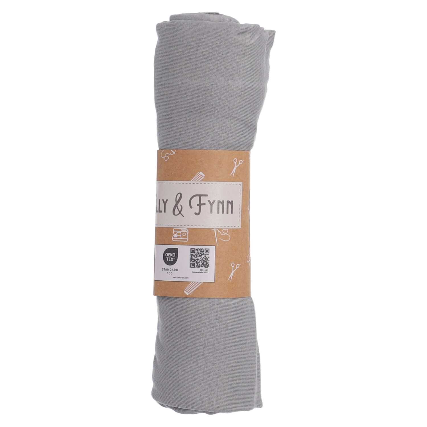 Jerseystoff grau uni