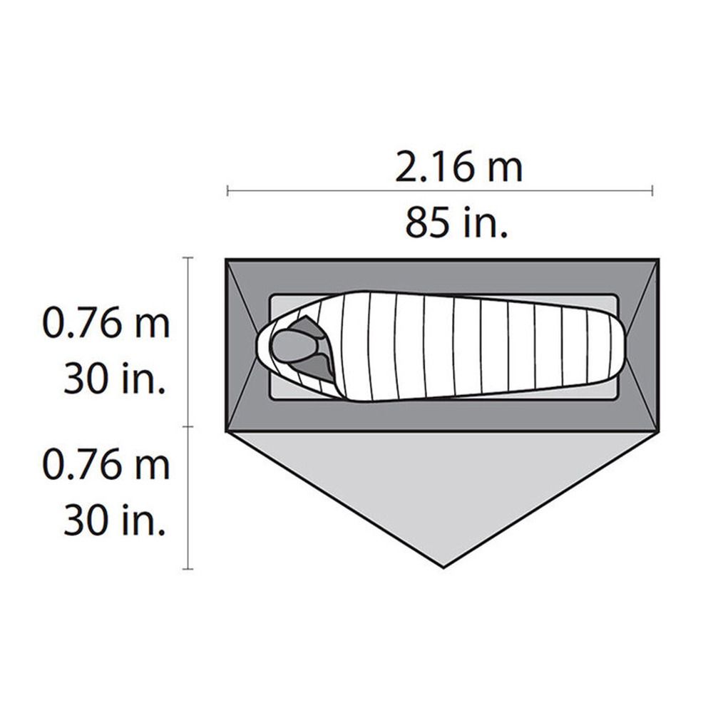 Msr HUBBA NX - Tente 1 place vert