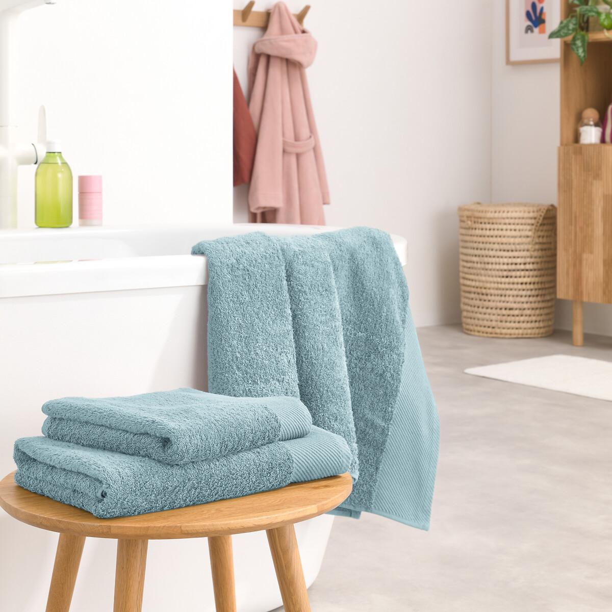 LA REDOUTE INTERIEURS<br>Toalha de banho lisa 500 g/m², Scenario