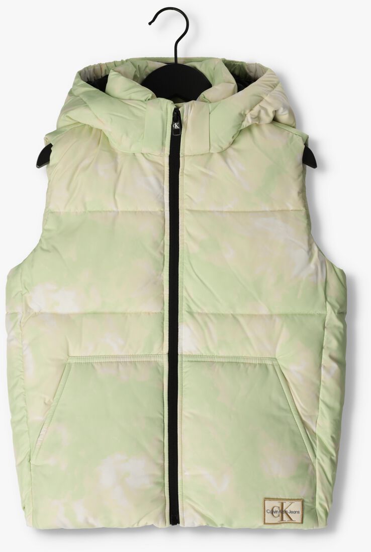 CALVIN KLEIN groene calvin klein bodywarmer sun bleached aop vest