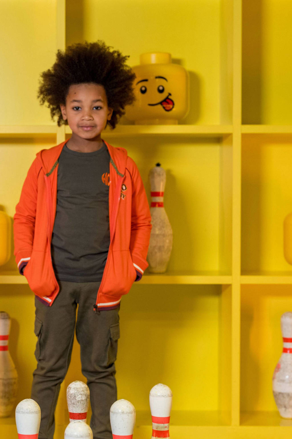 B.Nosy sweatvest Cody met backprint oranje