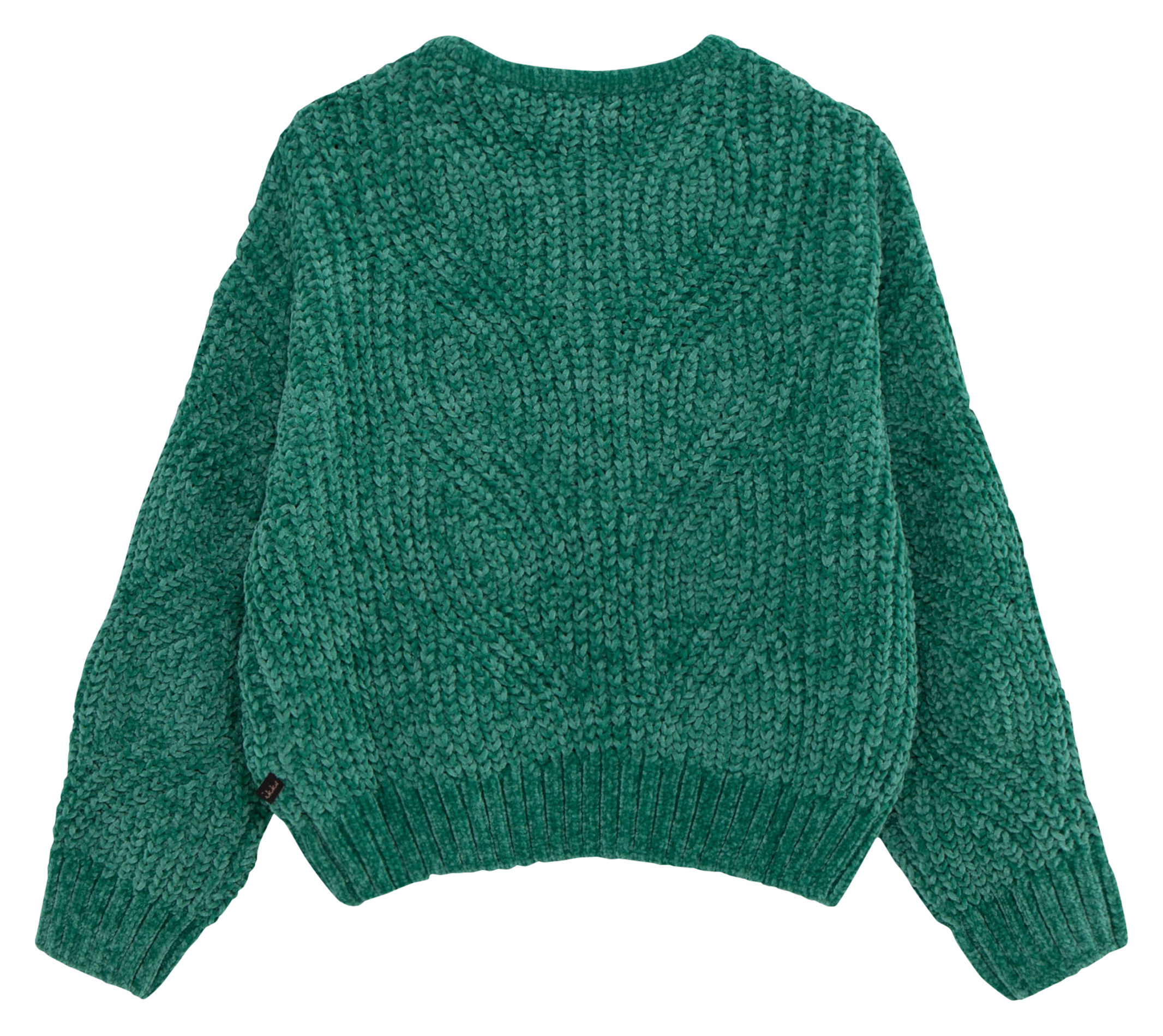 Pull col rond ample en maille | Vert
