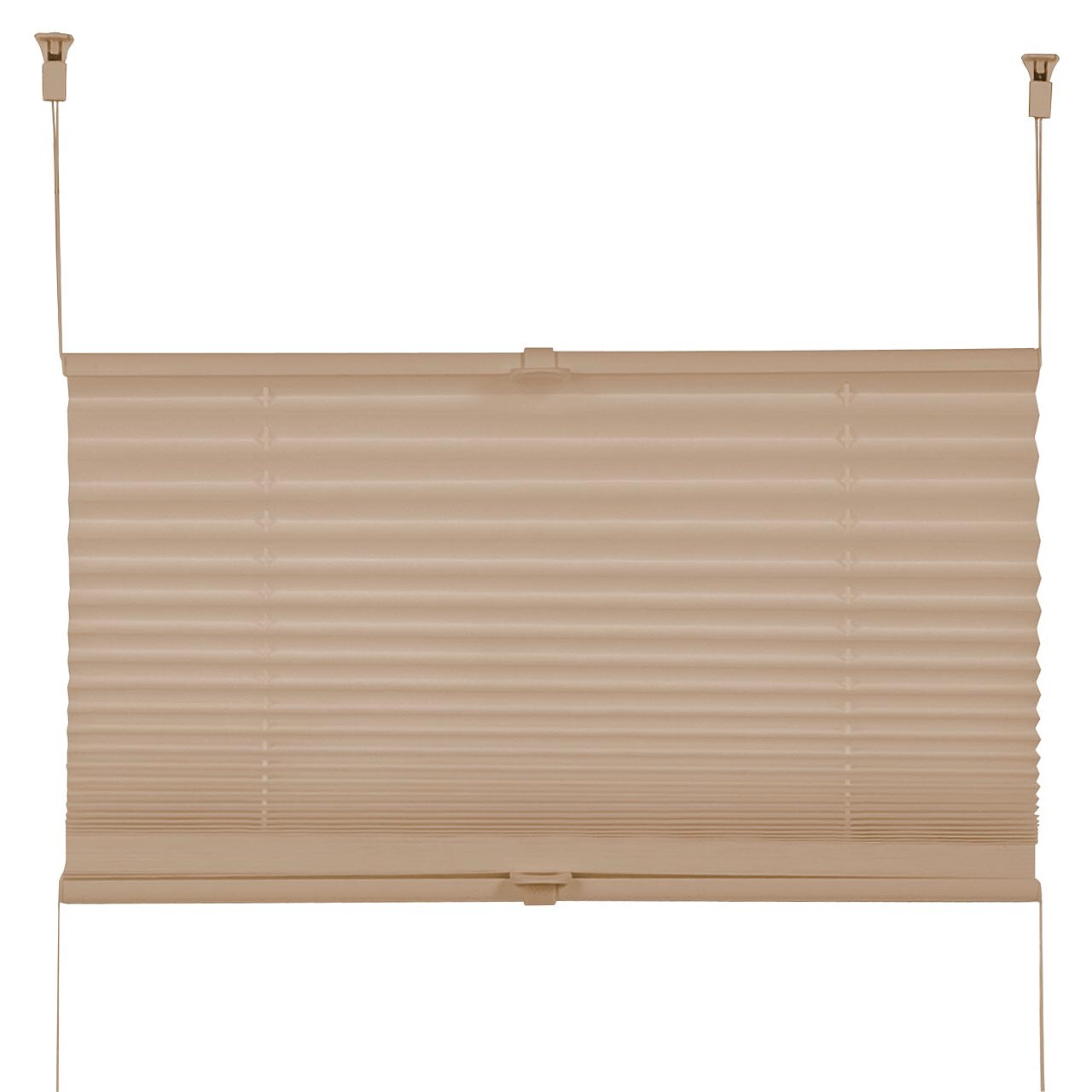 HOMELUX Plissee Jalousie für Fenster, Licht- & Sichtschutz, Kinderleichte Klemm-Montage ohne Bohren, Stufenlos Verstellbar | Creme 100 x 130 cm