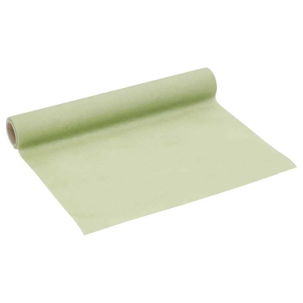 Chemin de table en papier voie sèche vert olive 40x5,2 cm