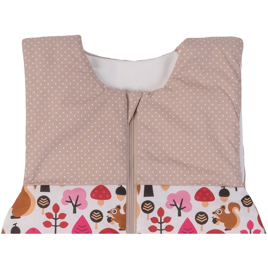 ULLENBOOM Sommer-Schlafsack mit Füßen Sand Eichhörnchen