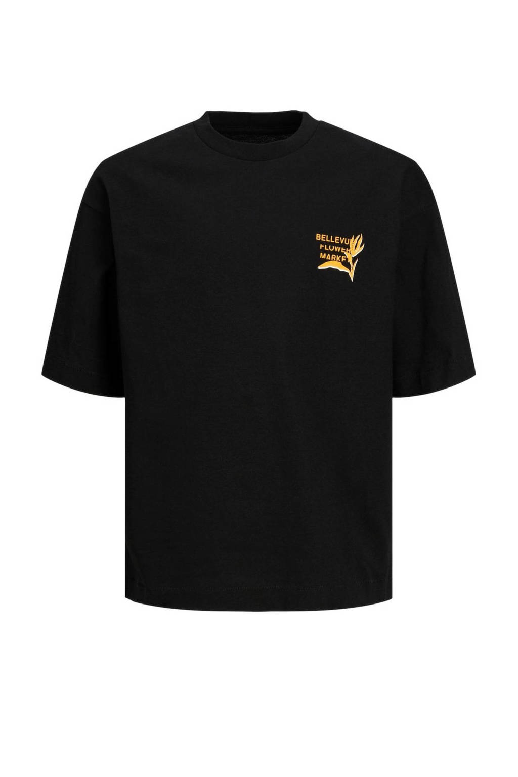 JACK & JONES T-shirt JORFARO met backprint zwart