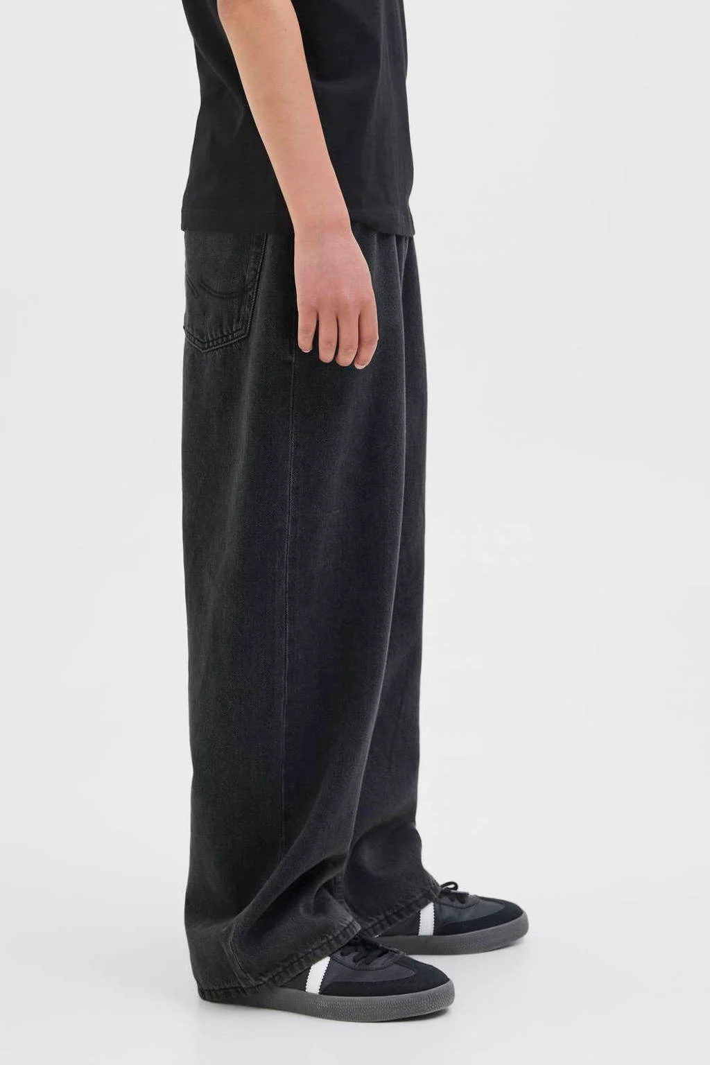 JACK & JONES JUNIOR high waist extra baggy jeans black denim