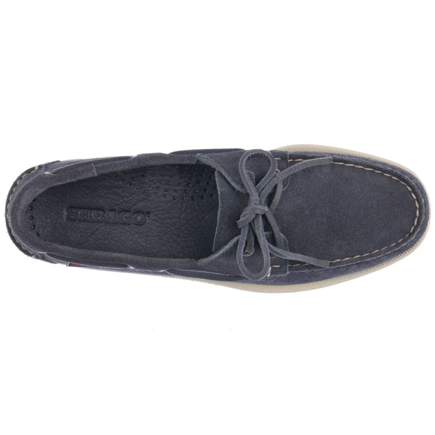 DOCKSIDES PORTLAND FLESH OUT Blue Universe-Chaussures bateau pour homme en suede Portland