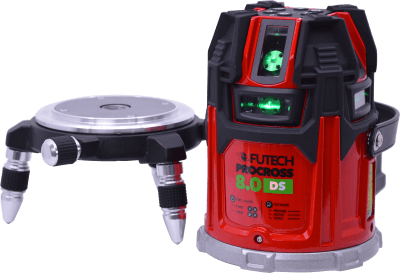 FUTECH Procross 8.0 DS Kruislijnlaser Groen in Koffer PROMO! met Quatro MM   Statief - 044.80G.4M-P