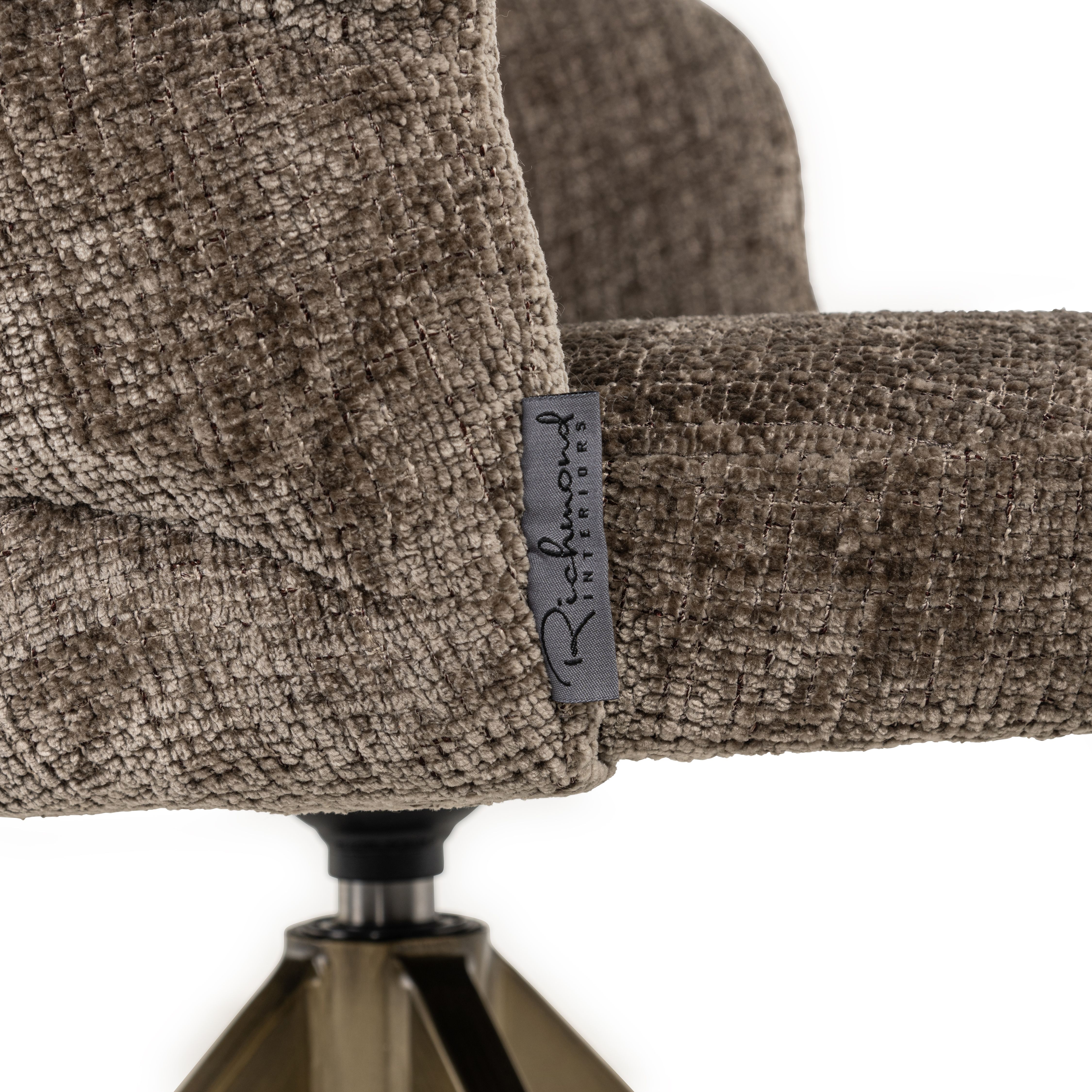 Eetkamerstoel S4754 Stone Chenille Zendaya B61 x D60 x H79 cm