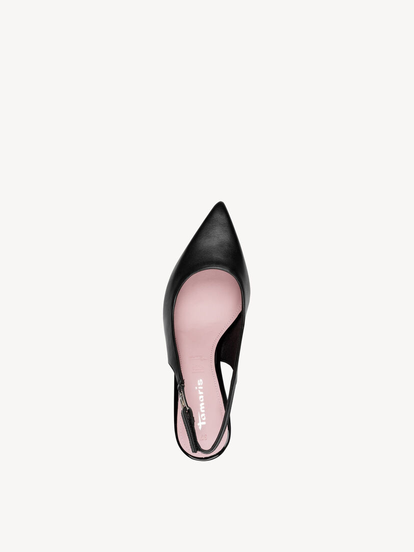 Leren Slingpumps - zwart