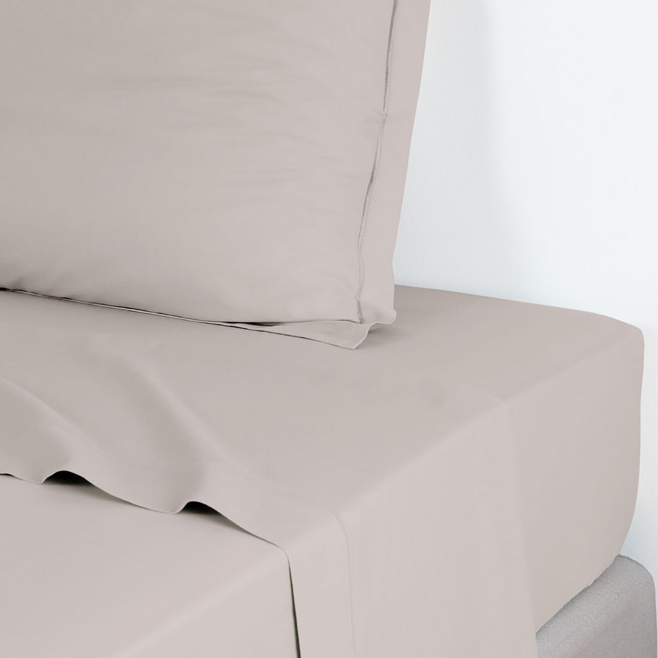 Febronie Drap plat 100% Satin de Coton Julia beige