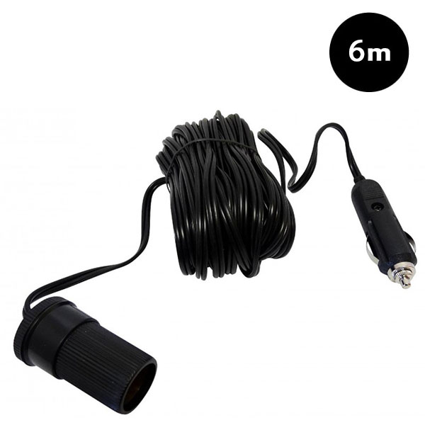 Rallonge prise allume-cigare 6m 12V et adaptateur 10A