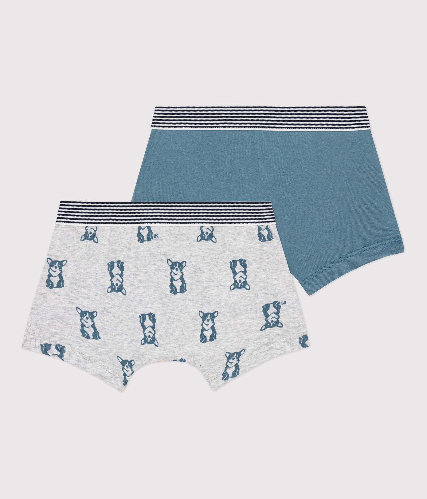 Lot de 2 boxers chien petit garçon en coton