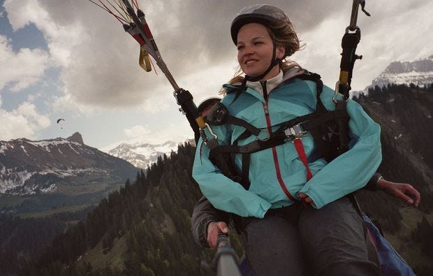 Tandem Paragliding in Marbach als Geschenkidee