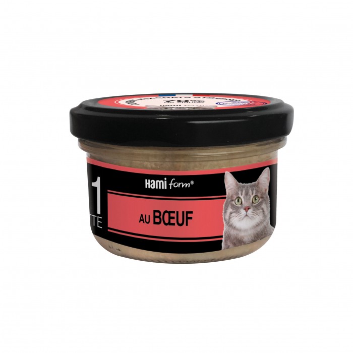 Les cuisinés pour chat - Pâtées au Bœuf - Lot de 8 x 80 g