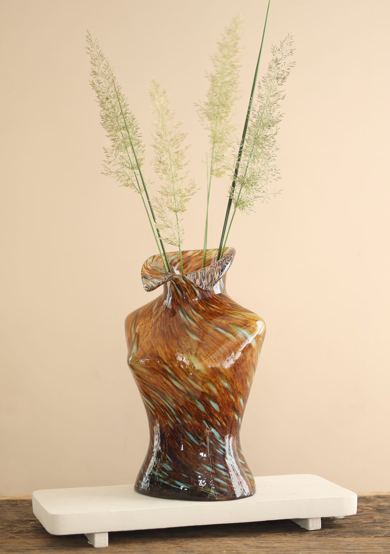 Vaas Bossom bruin 19 x 14,5 x 30 cm