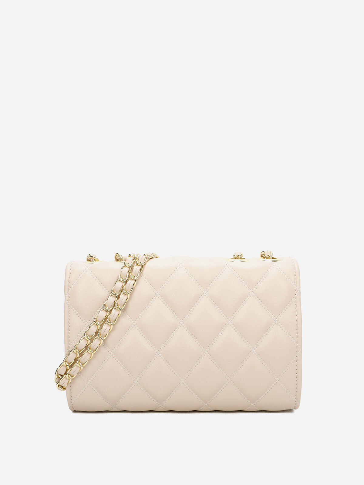 Sac matelassé à anse métallique- Beige