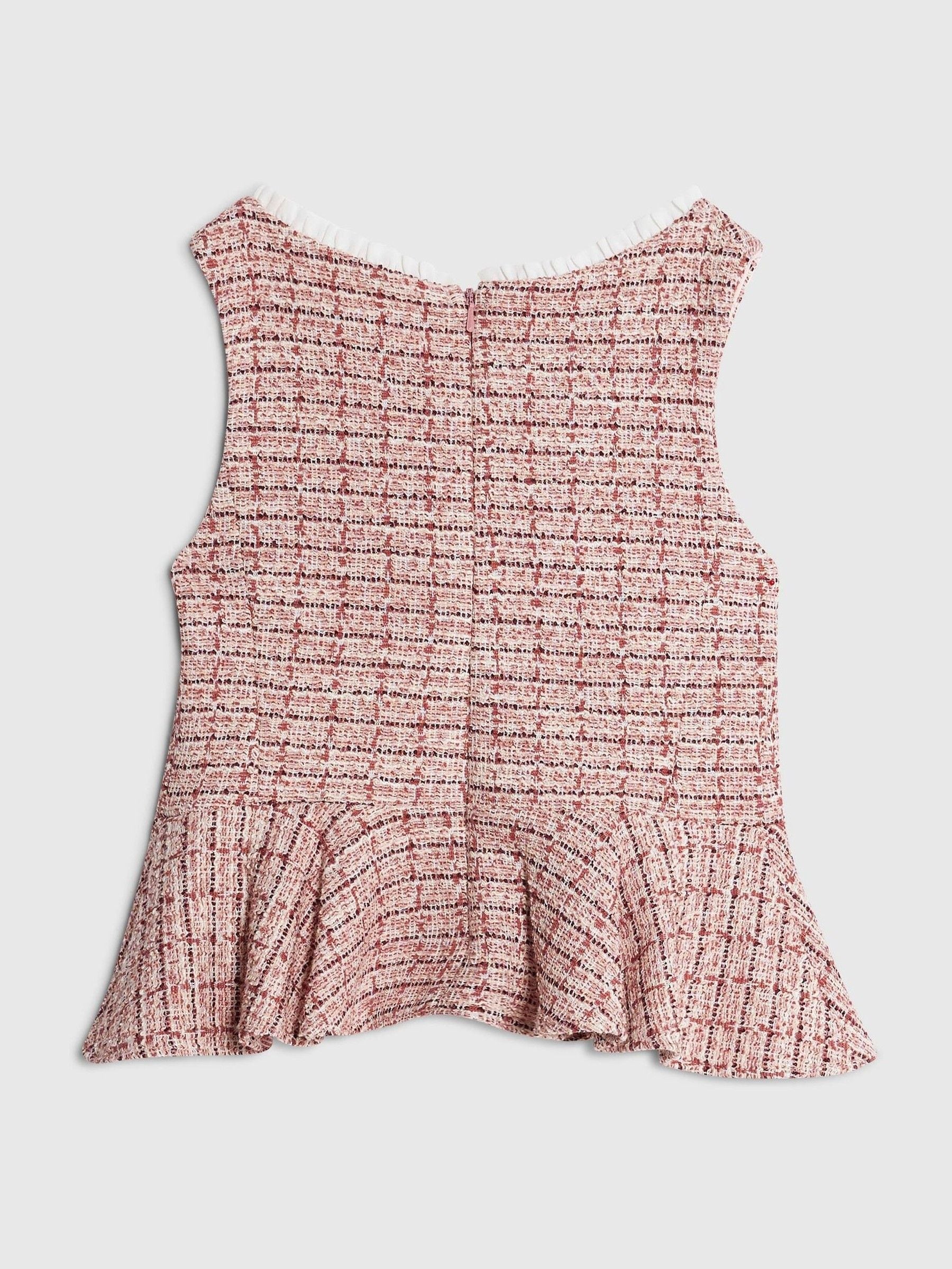 River Island Girls Peplum Boucle Top