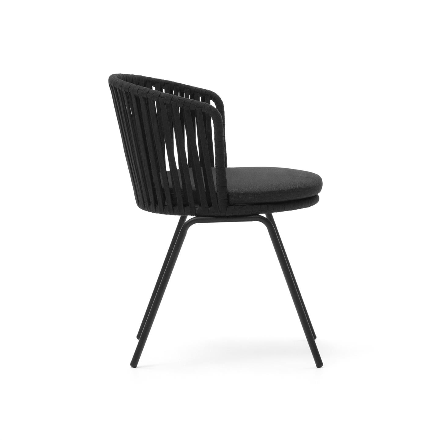 Kave Home Gartenstuhl JONCOLS 4er Set schwarz
