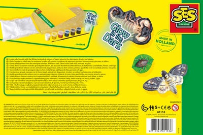 SES Creative Gipssett Glødende Dyr