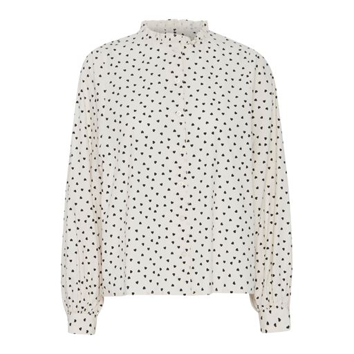 Ichi Langærmet Bluse, Birch Heart, 44