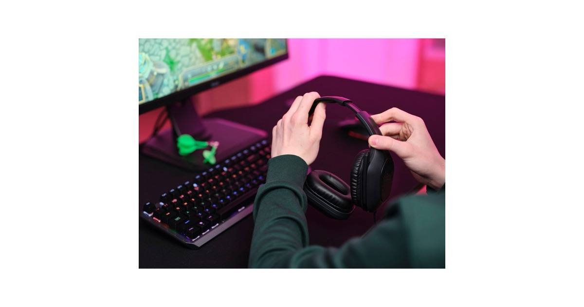 TrustGXT 415 Zirox Lightweight Gaming headset over-ear   (Zwart, PC, laptop en consoles)