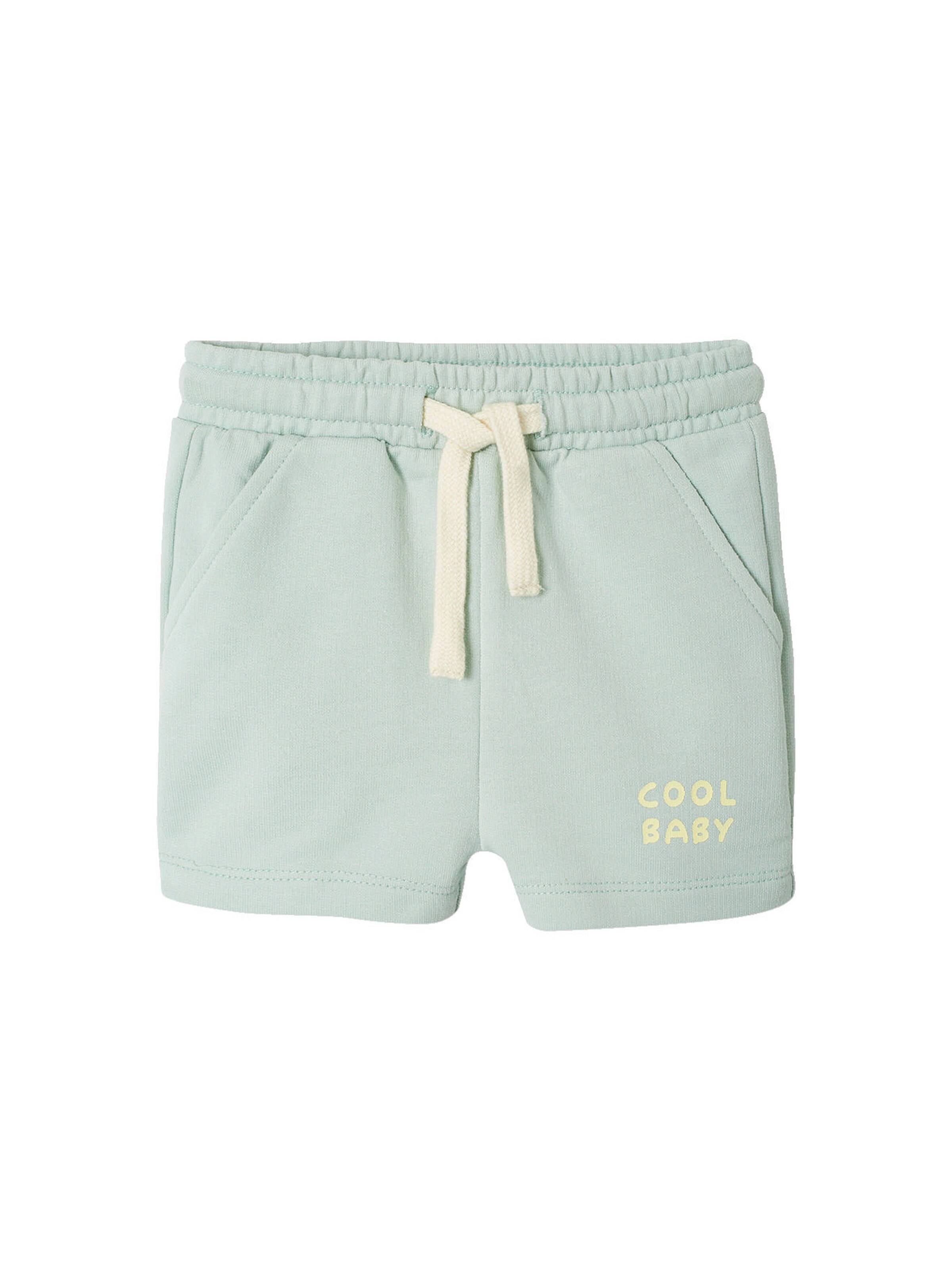 Vertbaudet Baby-Set: Sweatshirt & Shorts, mit Recycling-Polyester graublau