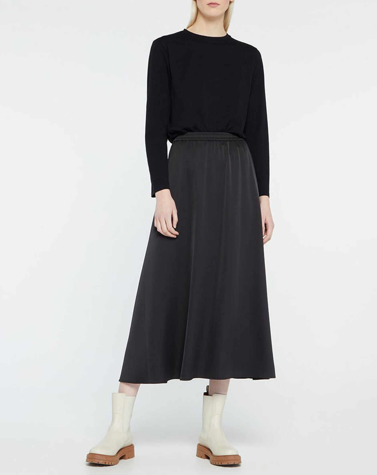 Galeries Lafayette T-Shirt en Coton Nova à manches longues noir