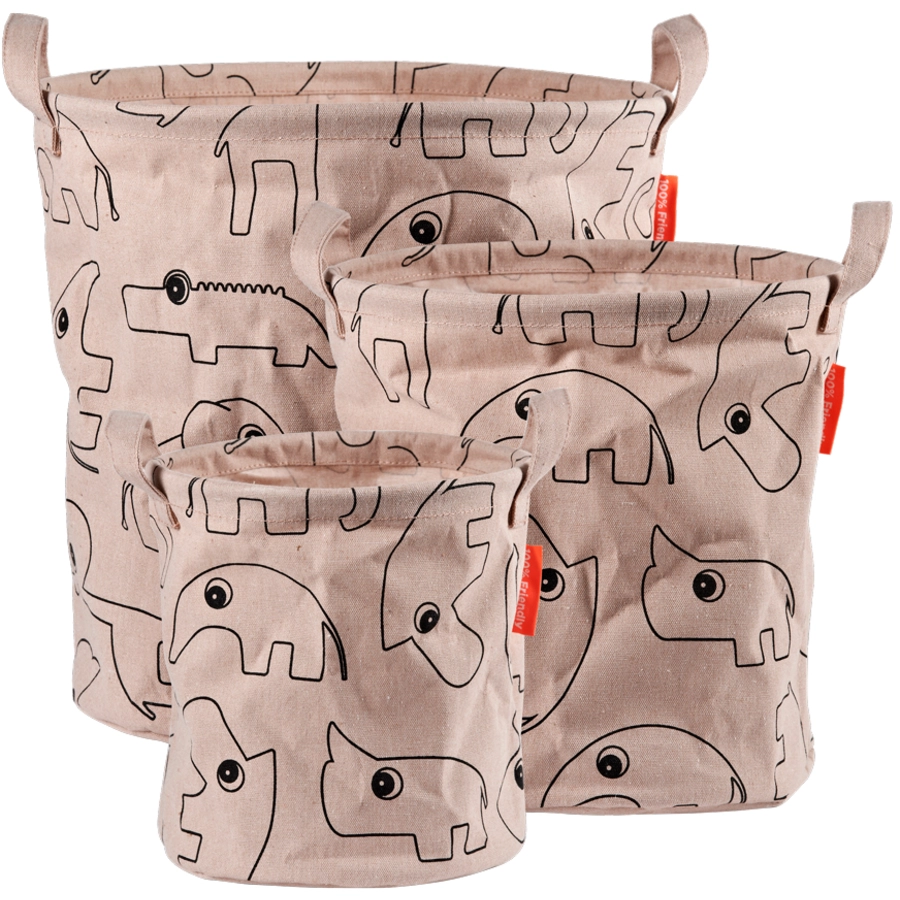 Done by Deer™ Aufbewahrungskörbe Contour 3-tlg., rosa