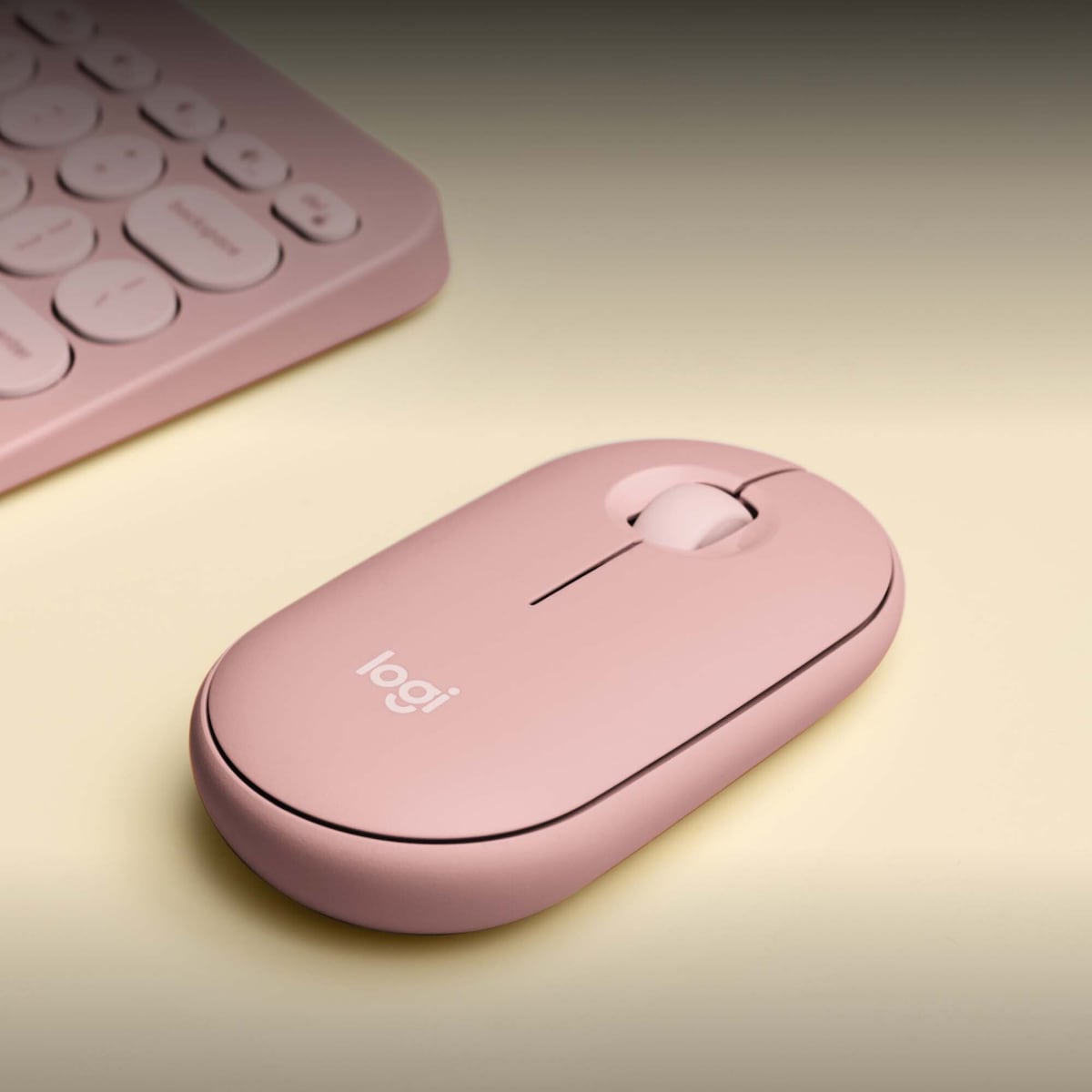 Logitech Pebble Mouse 2 M350s trådløs mus (Rose)