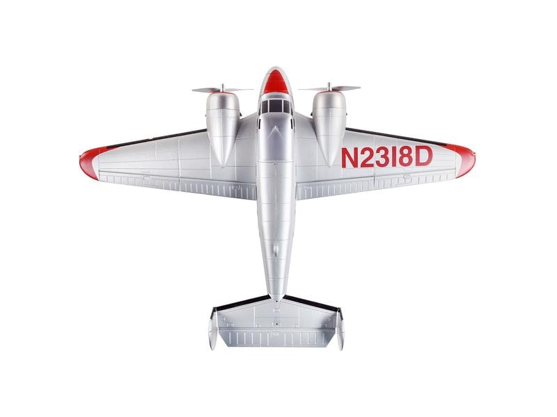 E-flite Motorflugzeug Beechcraft D18 1504 mm BNF Basic 2-Motoriger Scale Tiefdecker mit Spektrum Technik