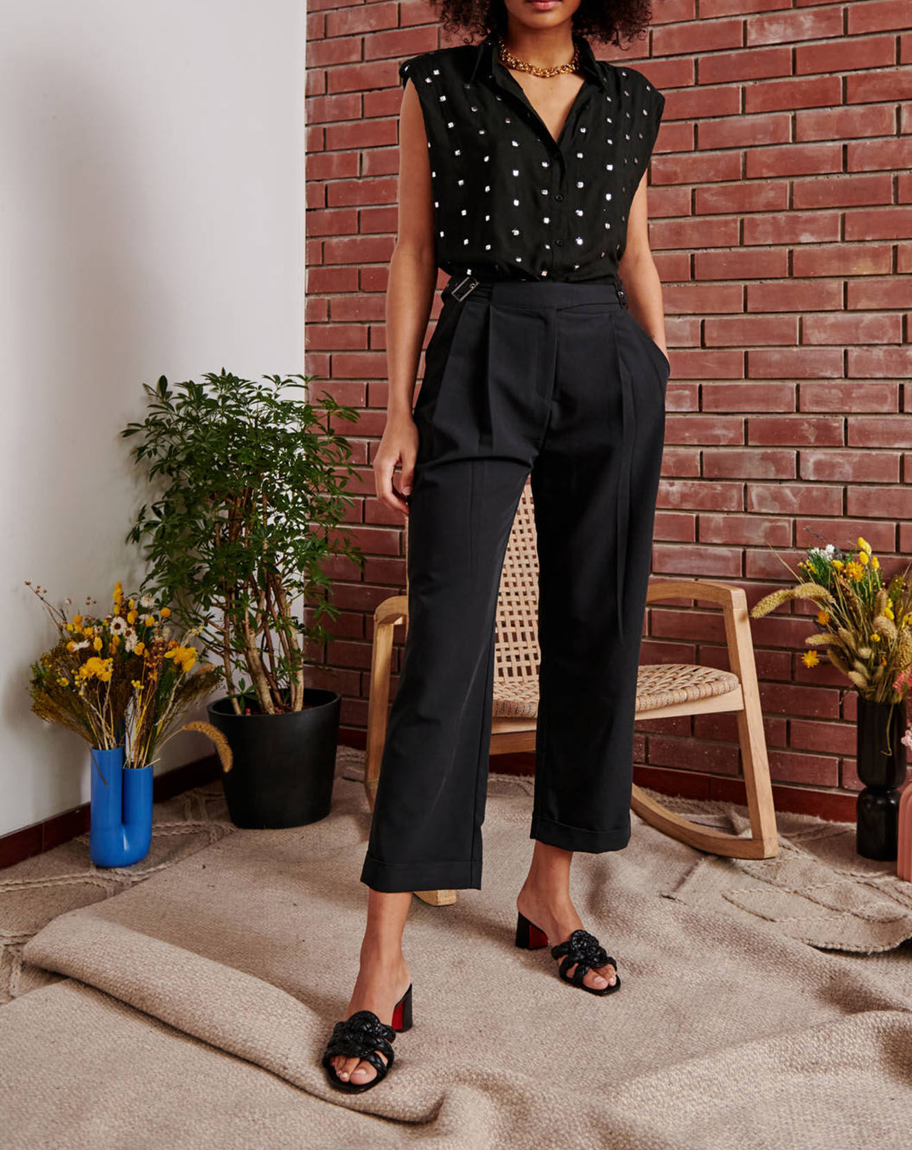 Belair Chemise Cacao noire